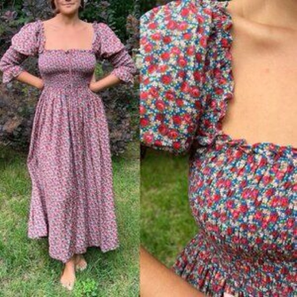 EUC DOEN Bijou Dress in Roseraie Floral Print XXS